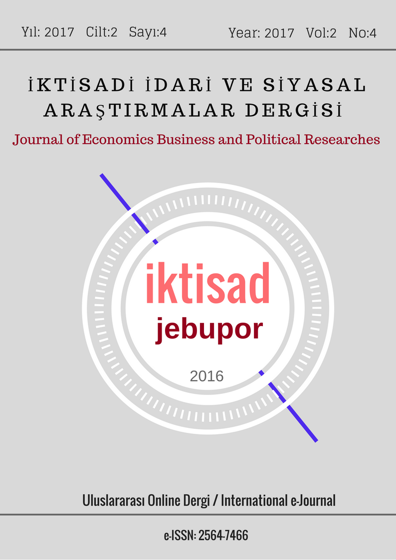 DIFFERENCES CREATED BY THE AGE FACTOR IN TRANSACTIONAL AND TRANSFORMATIONAL LEADERSHIP TENDENCIES OF FIVE FEMALE MANAGERS EMPLOYED IN PUBLIC UNIVERSITIES IN IZMIR PROVINCE Cover Image