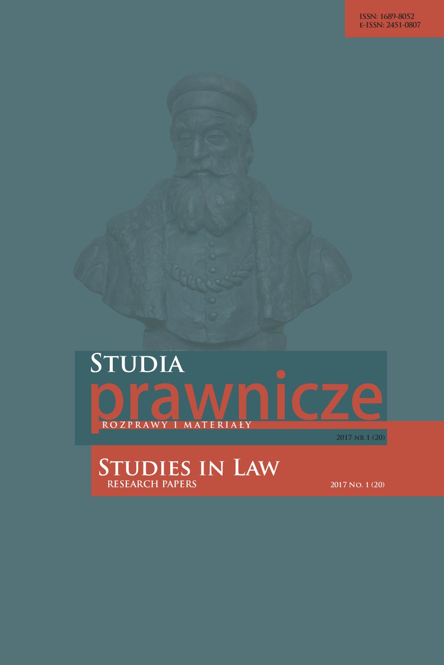 The chosen aspects of the quality of financial law and the functions of income taxation system in the Polish People’s Republic Cover Image