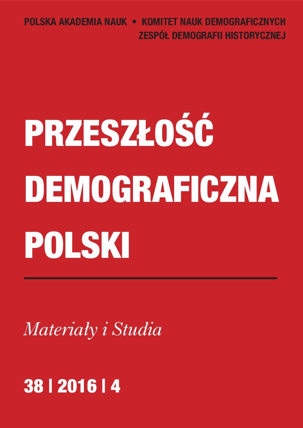 The Distribution of Population in the County of Proszowice at the End of the 18th Century Based on the Censuses of the Civil-Military Order Commission Cover Image