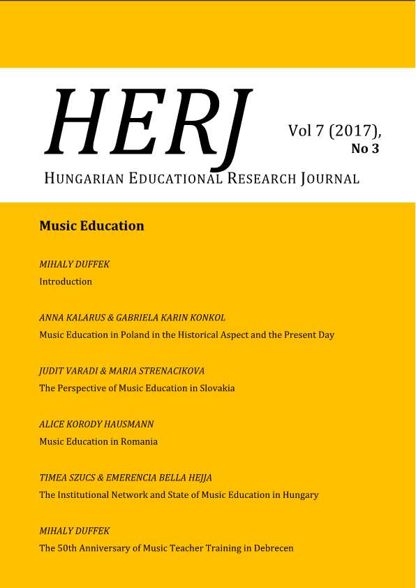 The Institutional Network and State of Music Education in Hungary Cover Image