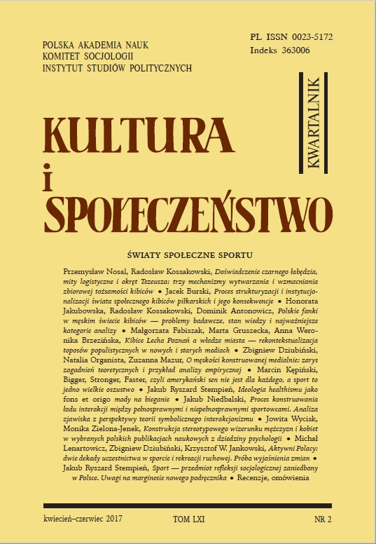 Sports—A Neglected Subject of Sociological Reflection in Poland Cover Image