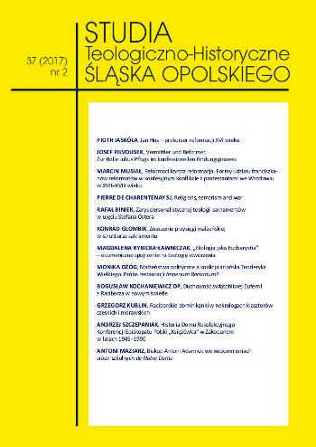 Reformats versus Reformation. Participation forms of the Franciscans Order of Reformats in the denominational conflict with Protestants in Wrocław in XVII–XVIII Century Cover Image