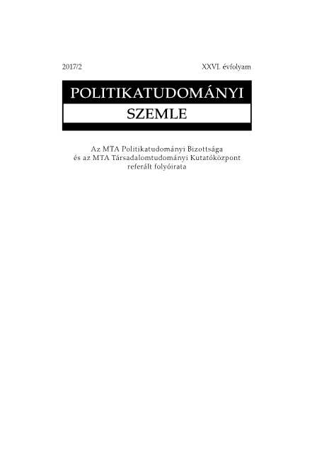 The Externally Constrained Hybrid Regime: Political Regime Typology and the Case of Hungary Cover Image