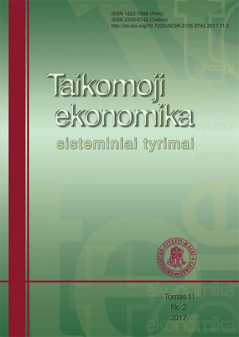 Ryšių tarp Europos Sąjungos valstybių vartotojų ekonominių lūkesčių tyrimas