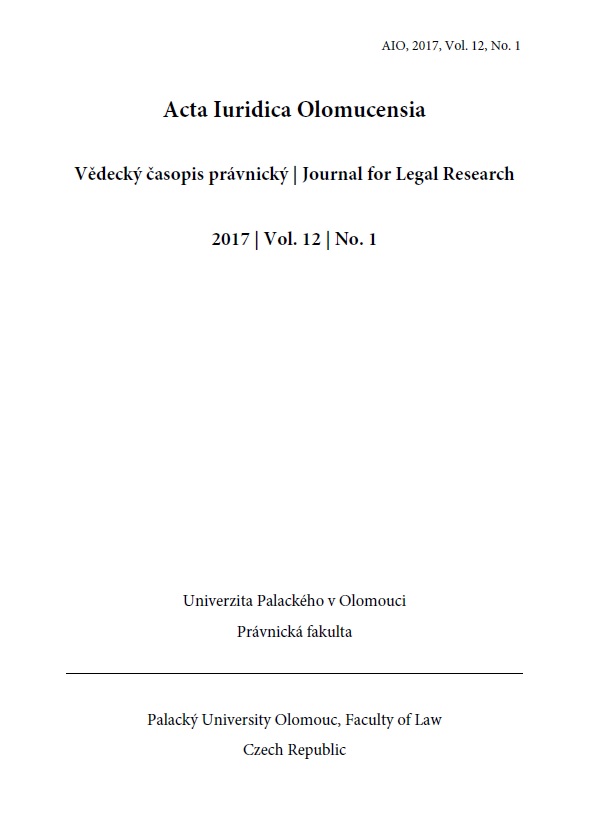 The Influence of the Council of Europe on the Czech Legislation of Liability of Public Authorities for Damage and to its Application in Practice Cover Image