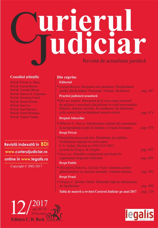 The notion of consumer in the jurisprudence of the Court of Justice of the European Union Cover Image