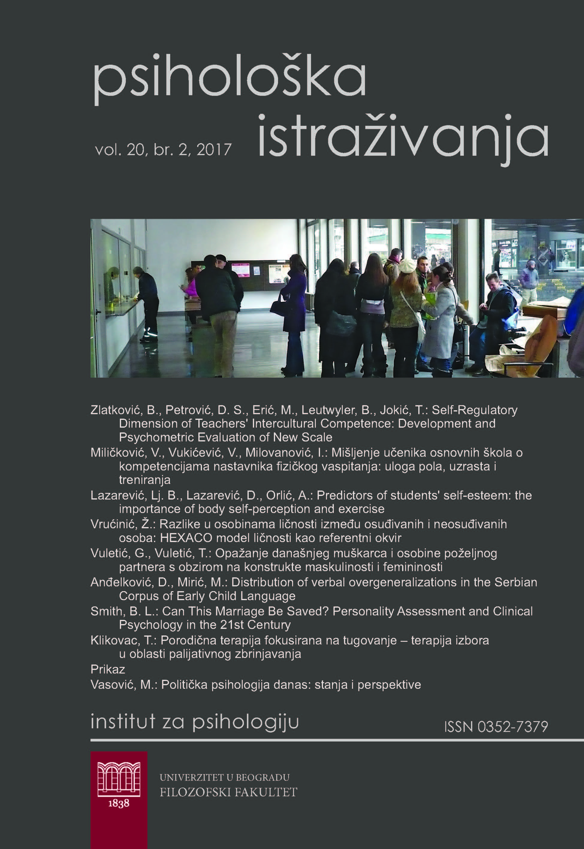 Opažanje današnjeg muškarca i osobine poželjnog partnera s obzirom na konstrukte maskulinosti i femininosti