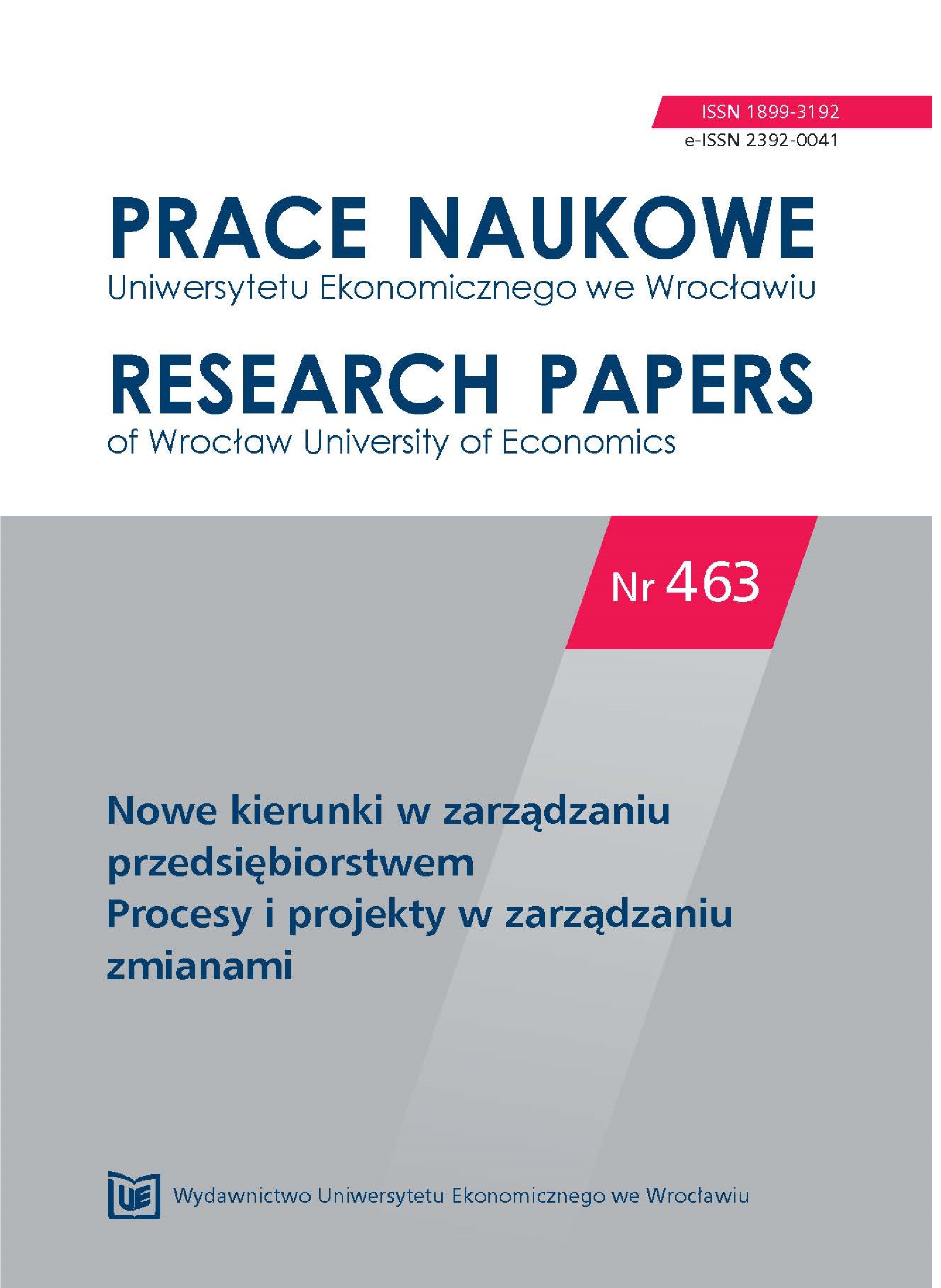 Improvement of innovation process in
industrial enterprises – research results Cover Image