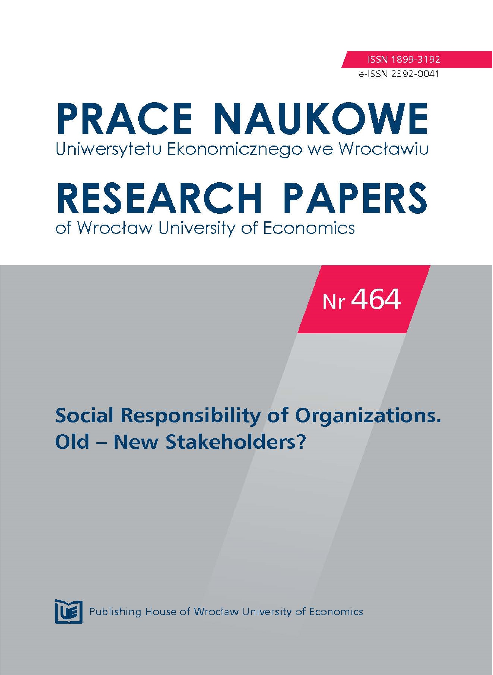 Social responsibility of
organization towards new and radical market actors Cover Image