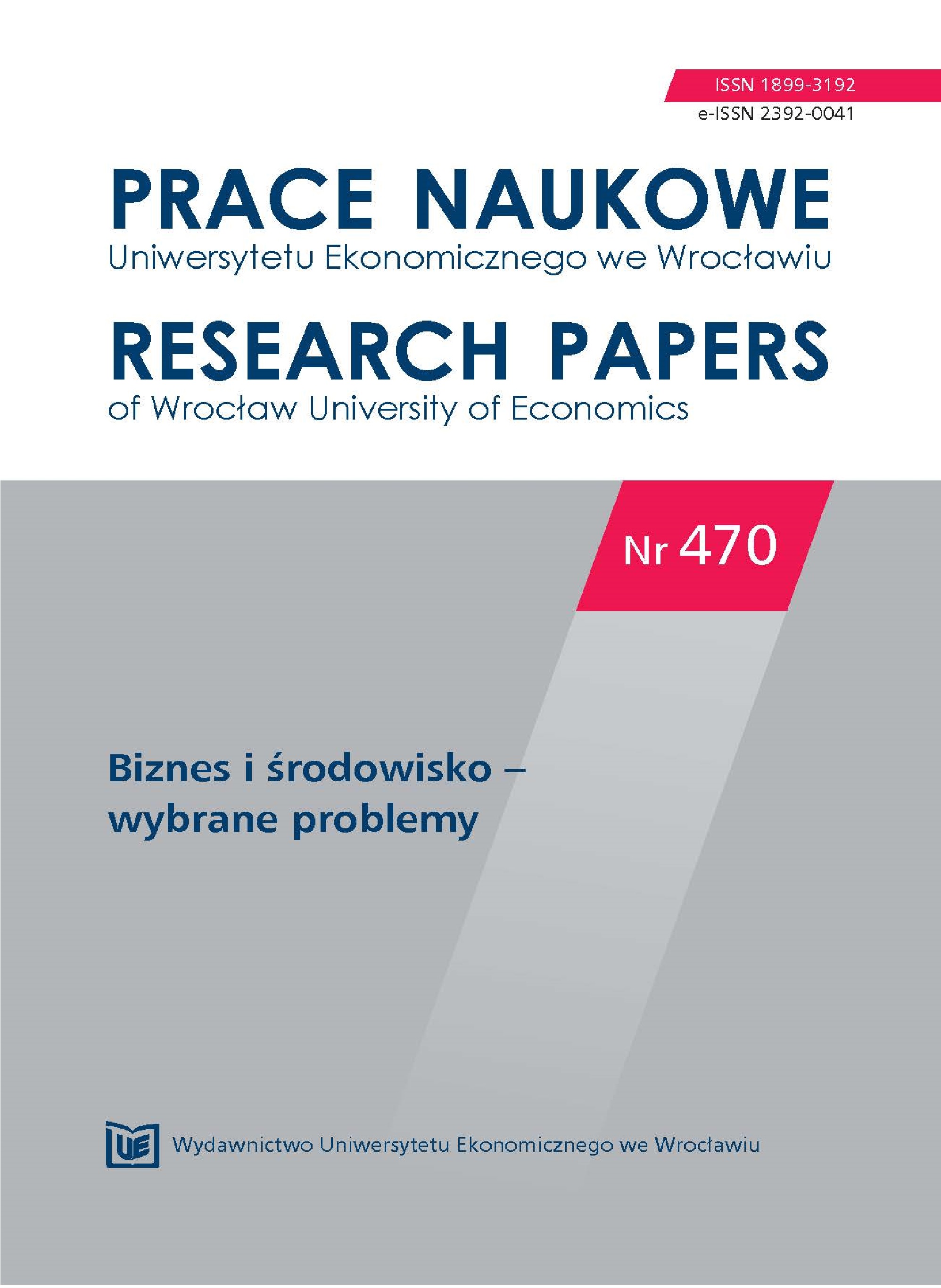Reporting of environmental indicators by Global
Reporting Initiative guidelines on the example of Polish companies in
energy sector Cover Image