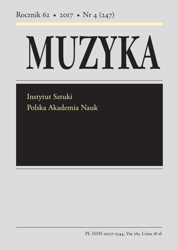 On the Warsaw period in the life and work of Władysław Żeleński. Epistolary documents from the years 1873–1880 Cover Image