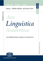 HATNÉK-nominalization - Two subtypes of a highly verbal Hungarian deverbal nominalization