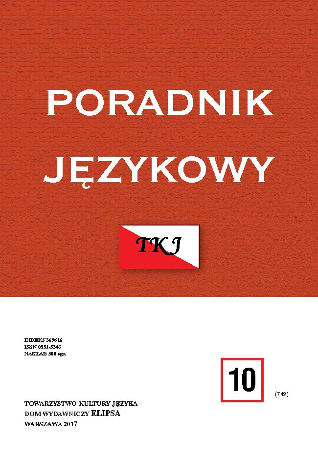 The Polish language used by intelligentsia as a (non-existent) model of a language behaviour Cover Image