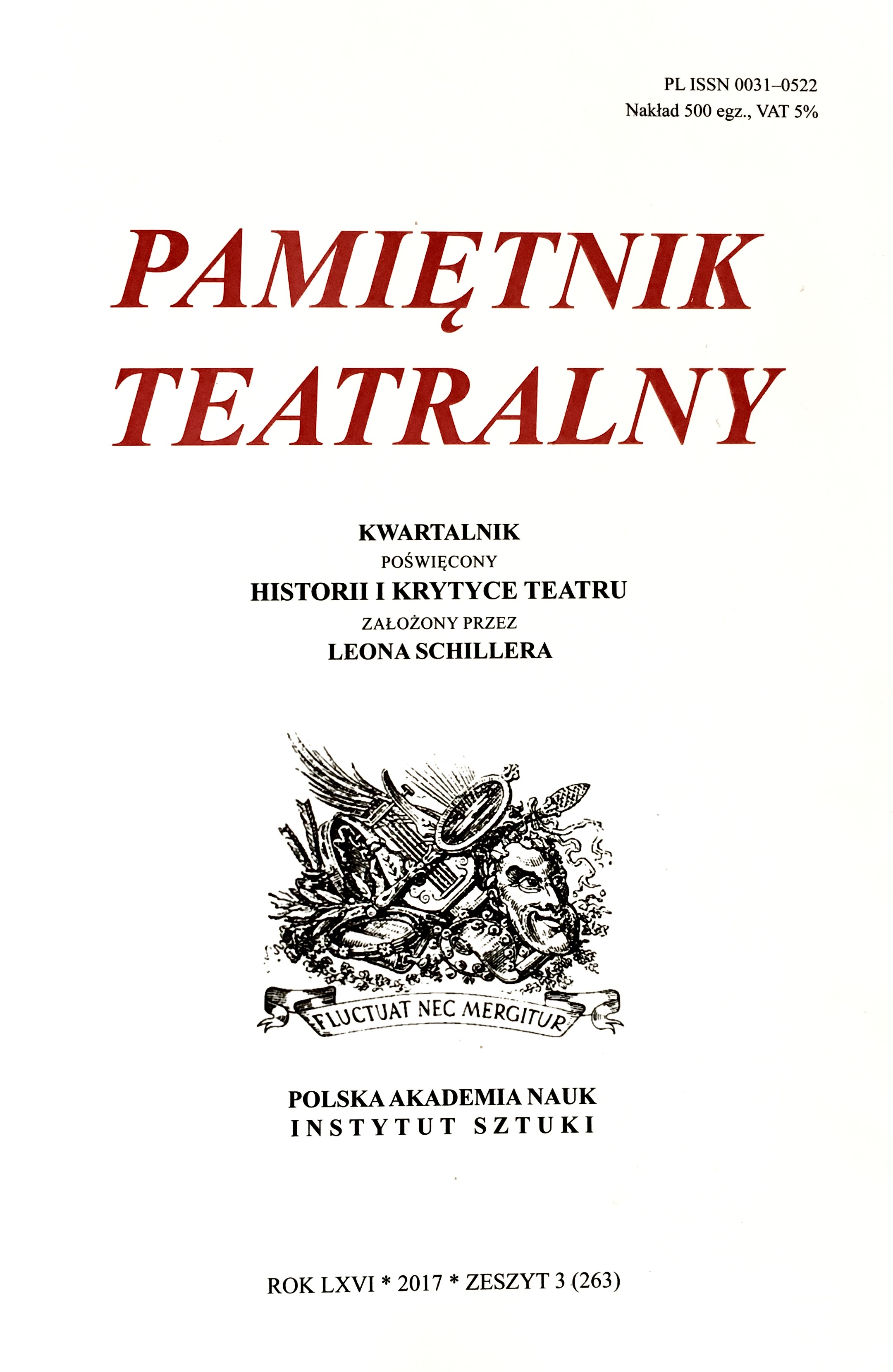 Eastern Borderland Theatrical Posters in the Repository of Theatre Documentation of the Institute of Art at the Polish Academy of Sciences Cover Image