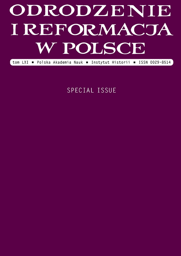 The Jan Laski Society of Lovers of the History of Polish Reformation in Vilnius (1918–1939) – Genesis, Legal Structure and Activity