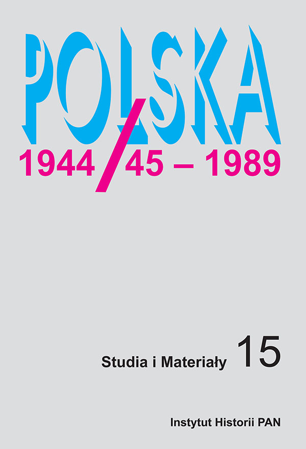 From the Second Polish Republic to the People’s Poland. The evolution of the health care system in Poland in the years 1944–1950 Cover Image