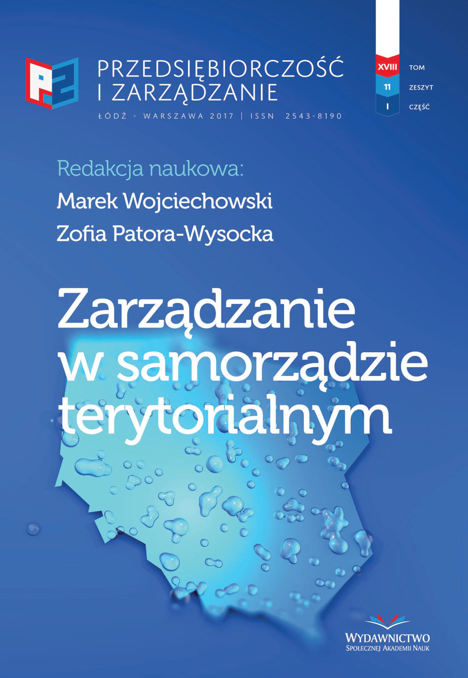 Polityczno-ekonomiczne determinanty zarządzania
w polskim samorządzie terytorialnym