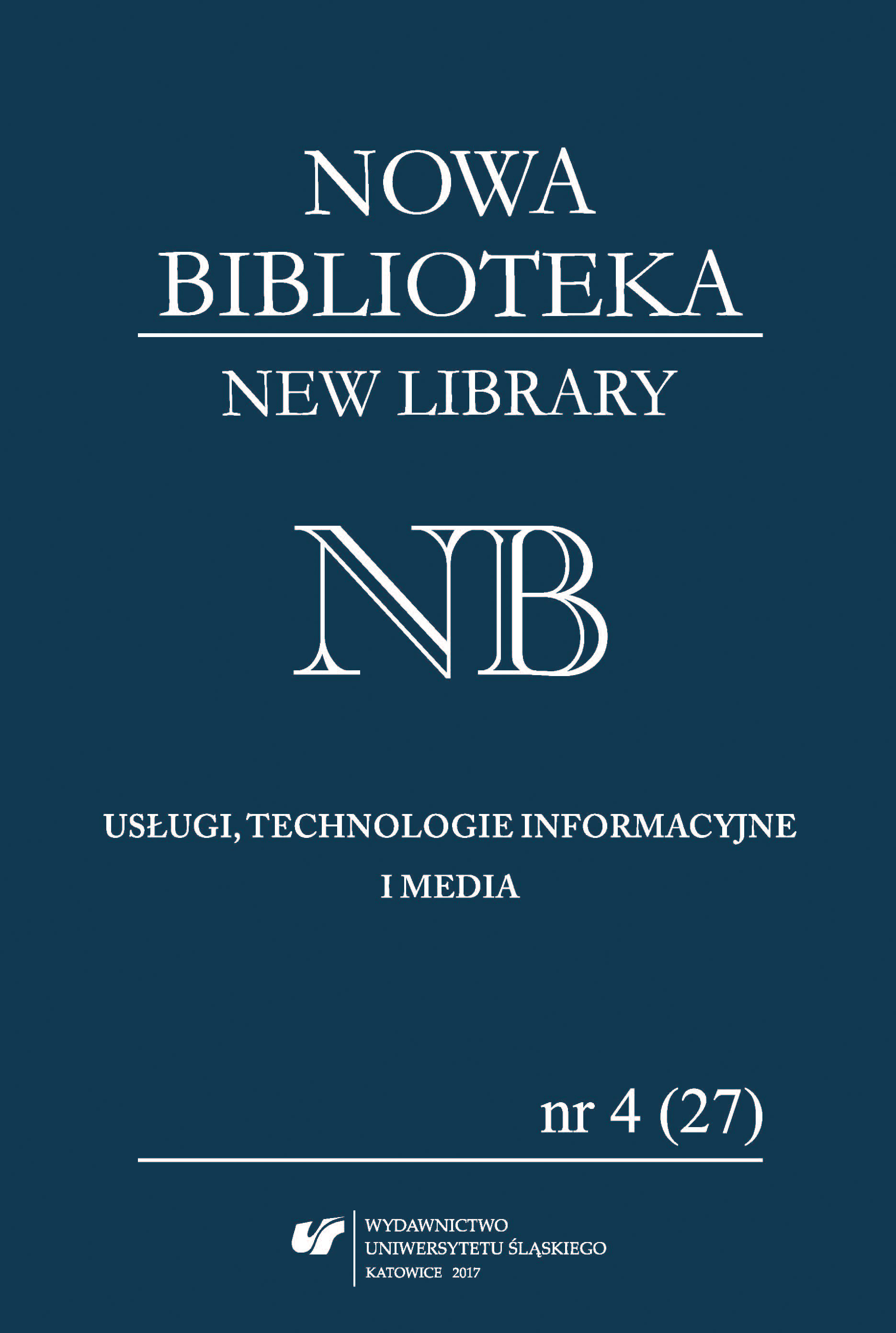 “Nowa Biblioteka. Usługi, Technologie Informacyjne i Media” [“The New Library. Services, Information Technology and Media”] as a tool for the popularisation of scholarship (a bibliometrical analysis of a periodical) Cover Image