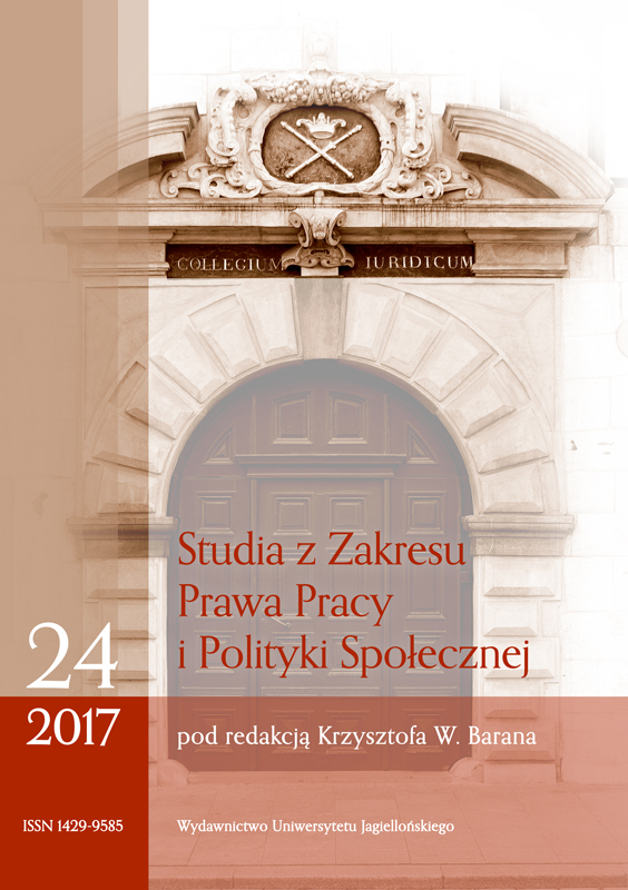 State duties in the context of disability related employment law – some remarks on chosen constitutional regulations Cover Image