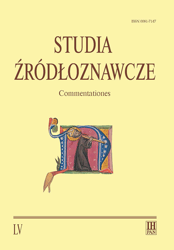 Rewizja wydania Aktu rewizji kaliskich komór celnych z 1571 r. Na marginesie publikacji pt. Rewizja komór celnych i stacji mytniczych województwa kaliskiego z 1571 r. Edycja „Aktu rewizorów ziemskich”, wyd. Tomasz Związek, St. Źródł., 54, 2016, s. 12