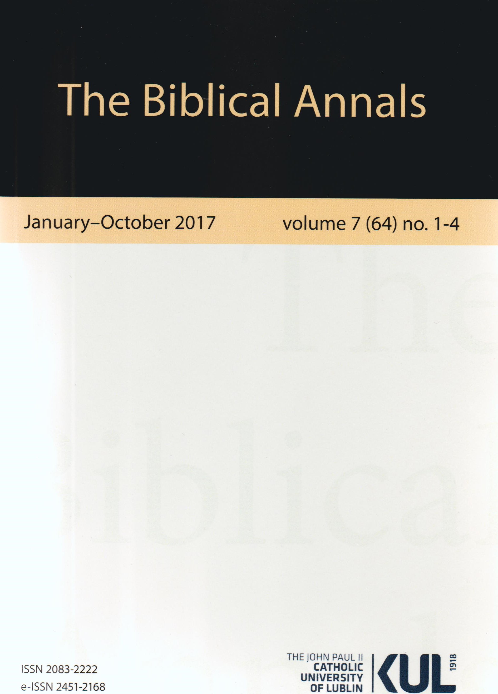 Tomasz Niemas, Perspektywa eschatologiczna proegzystencji wierzących w przekazie Pisma Świętego Cover Image