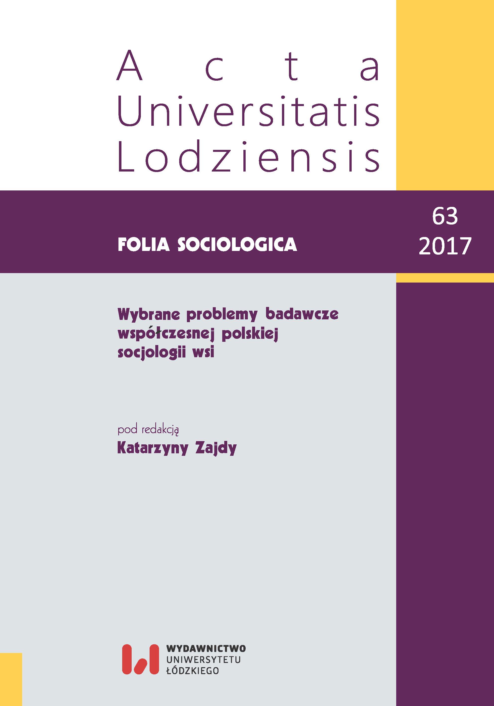 Educational Projects Co-Financed by the European Union Implemented in the Rural Areas of Lodzkie Region. Case Study of 6 Municipalities – Reasons for Applying and Effects of Carried out Initiatives Cover Image