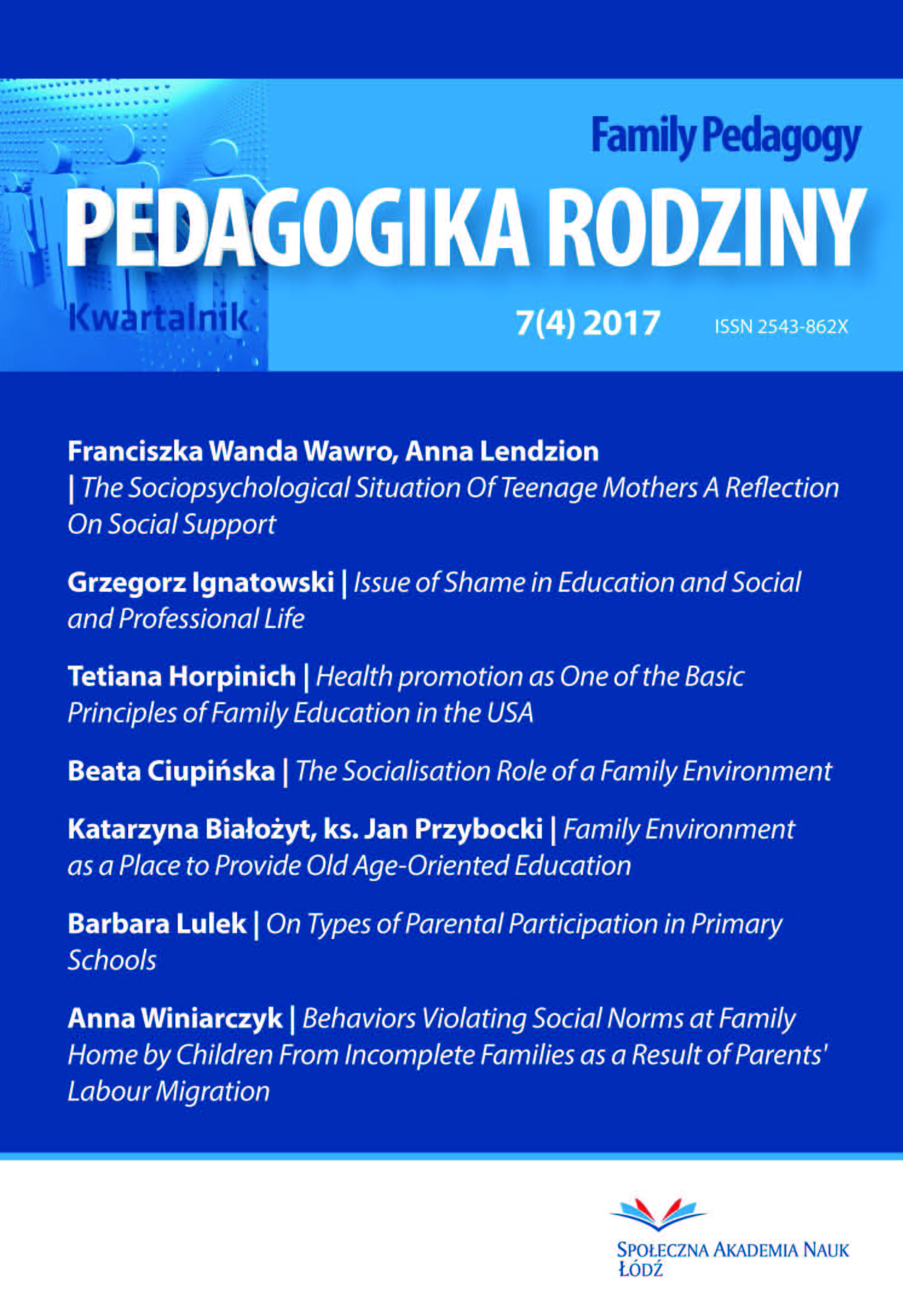 Preparation of Future Teachers for Establishing Pedagogical Interaction between School and Family
as a Necessary Condition for Organizing Effective
Inclusive Education Cover Image