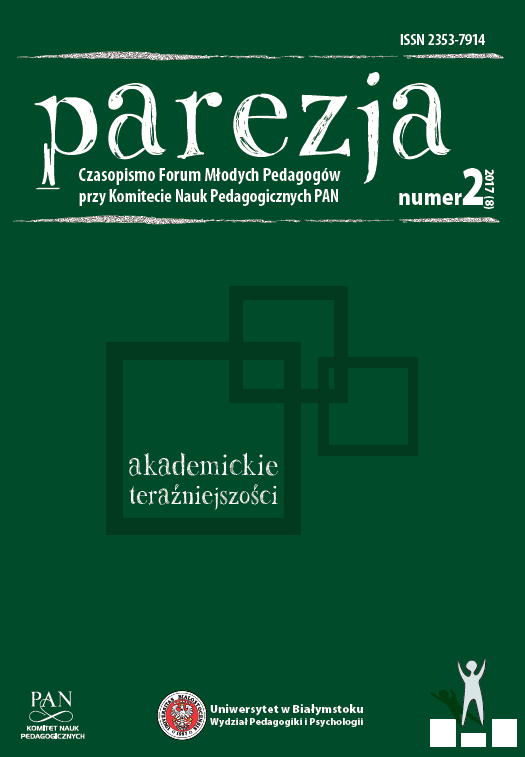 Artists work at university. The professional situation of artists employed at non-artistic faculties (illustrated with the example of persons working at the University of Białystok): Marzanna Morozewicz and Dorota Świdzińska interviewed by Joanna Sac Cover Image