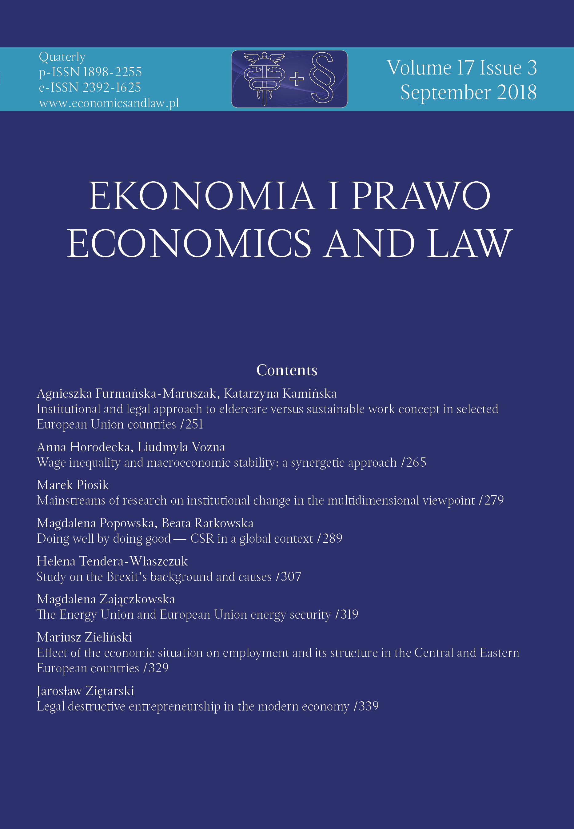 Wage inequality and macroeconomic stability: a synergetic approach