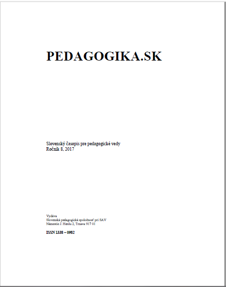 Why become a member of the Slovak Pedagogical Society Cover Image