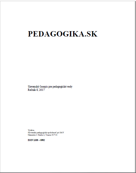 Differences in the mathematics achievement of 5th graders according the language of instruction in Slovakia (based on the data from national test in 2016) Cover Image