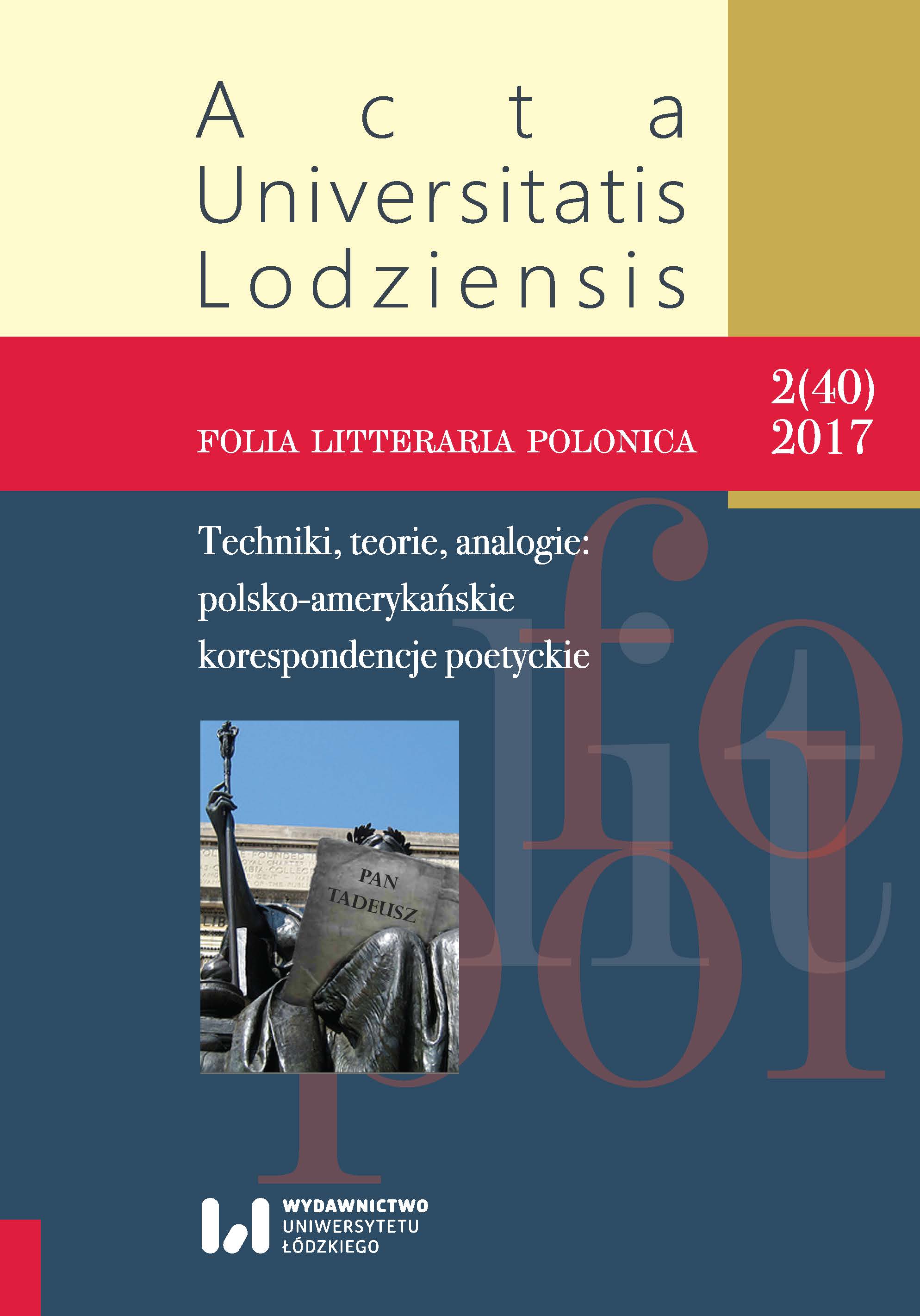 Baluty in a distorting mirror: phantasmagoria – literature – history. The remarks over the book: Jisroel Rabon, Bałuty. Powieść z przedmieścia, pod red. Krystyny Radziszewskiej, Natalii Krynickiej przy współpracy Izabeli Olejnik i Jacka Walickiego. Cover Image