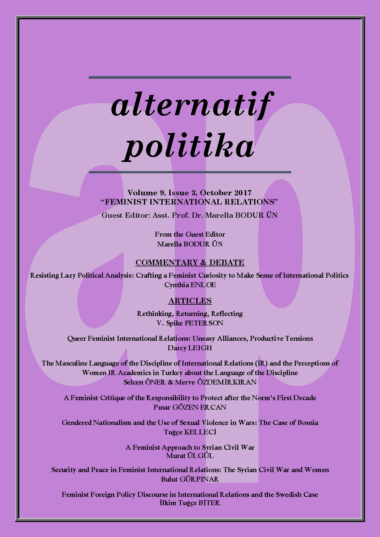 QUEER FEMINIST INTERNATIONAL RELATIONS: UNEASY ALLIANCES, PRODUCTIVE TENSIONS