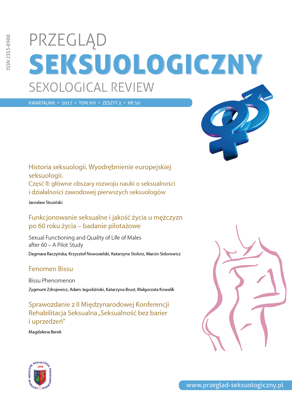Sexual Functioning and Quality of Life of Males after 60 – A Pilot Study. Cover Image
