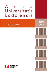 "Library yesterday and ... tomorrow. On the hundredth anniversary of the Polish Librarians Association (1917-2017)" (Łódź, 27 September 2017) Cover Image