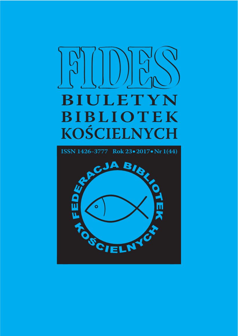 Ephemeral Materials in the Theological Library of University of Silesia in Katowice. Documentation Analysis Cover Image