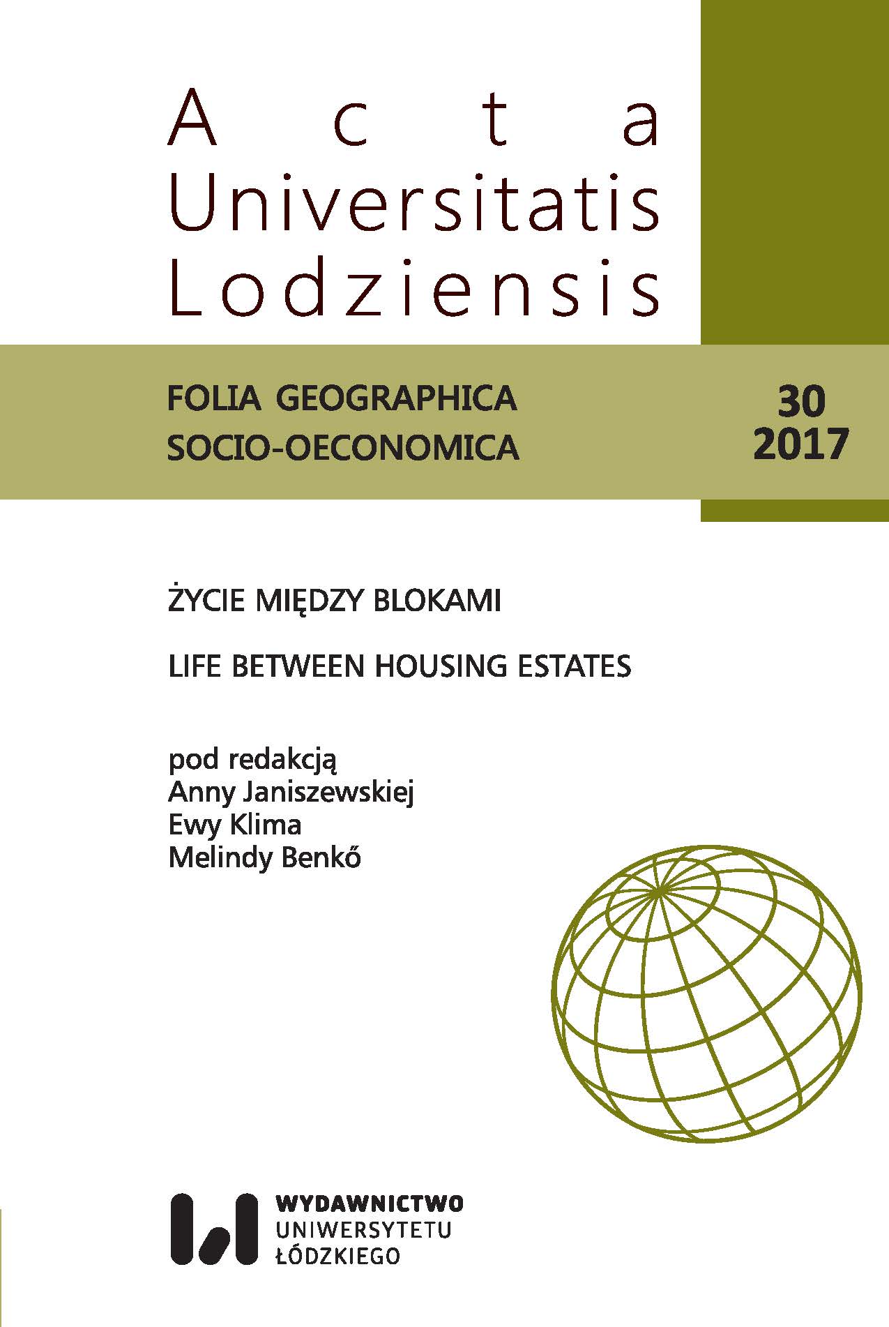 Sustainable development of the housing estates through the example of Radogoszcz-East in Łódź Cover Image