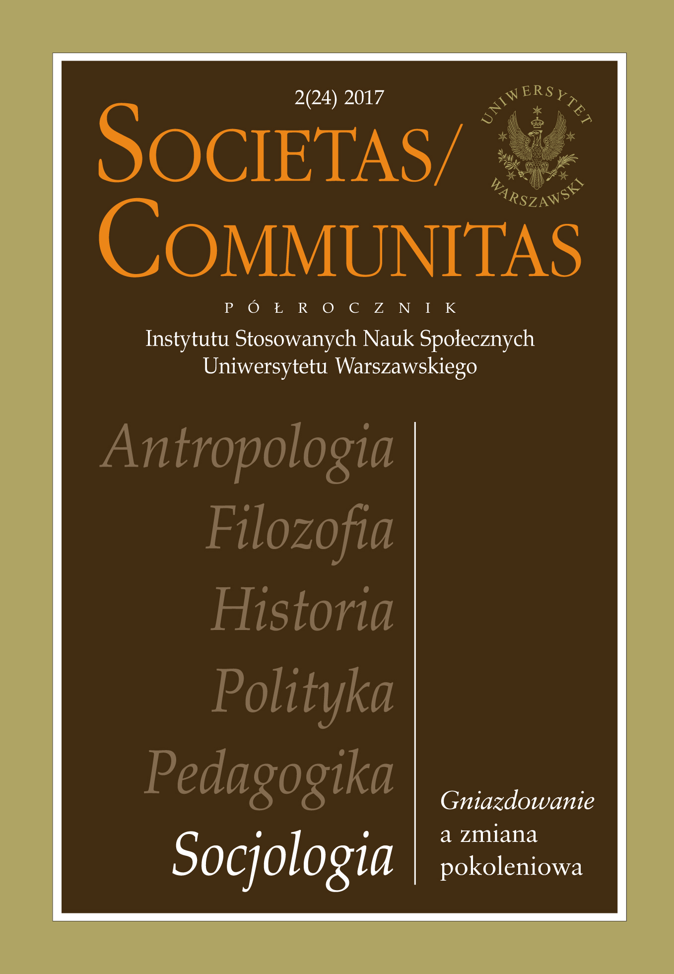 Deferring the Moment of Leaving the Family Nest: Necessity or Strategy? Analysis of the Phenomenon in Poland Cover Image