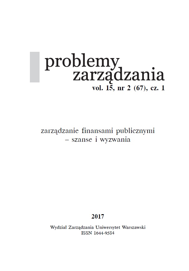 Efficient Financial Management of Local Government Units: Postulates of Economic Doctrine and Instruments Cover Image