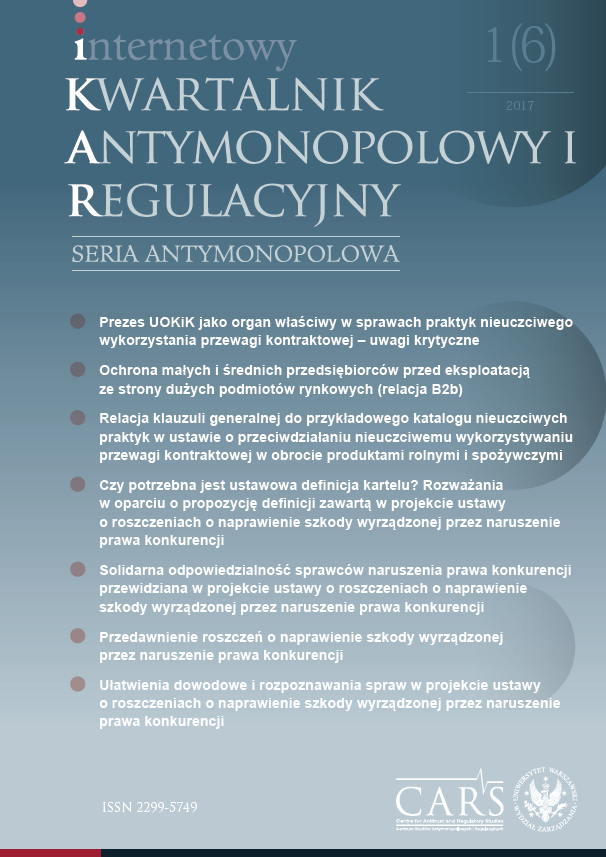 Analysis of essential issues related to the act on counteracting the unfair use of superior bargaining power in the trade in agricultural and food products –what changes in Polish law? Cover Image