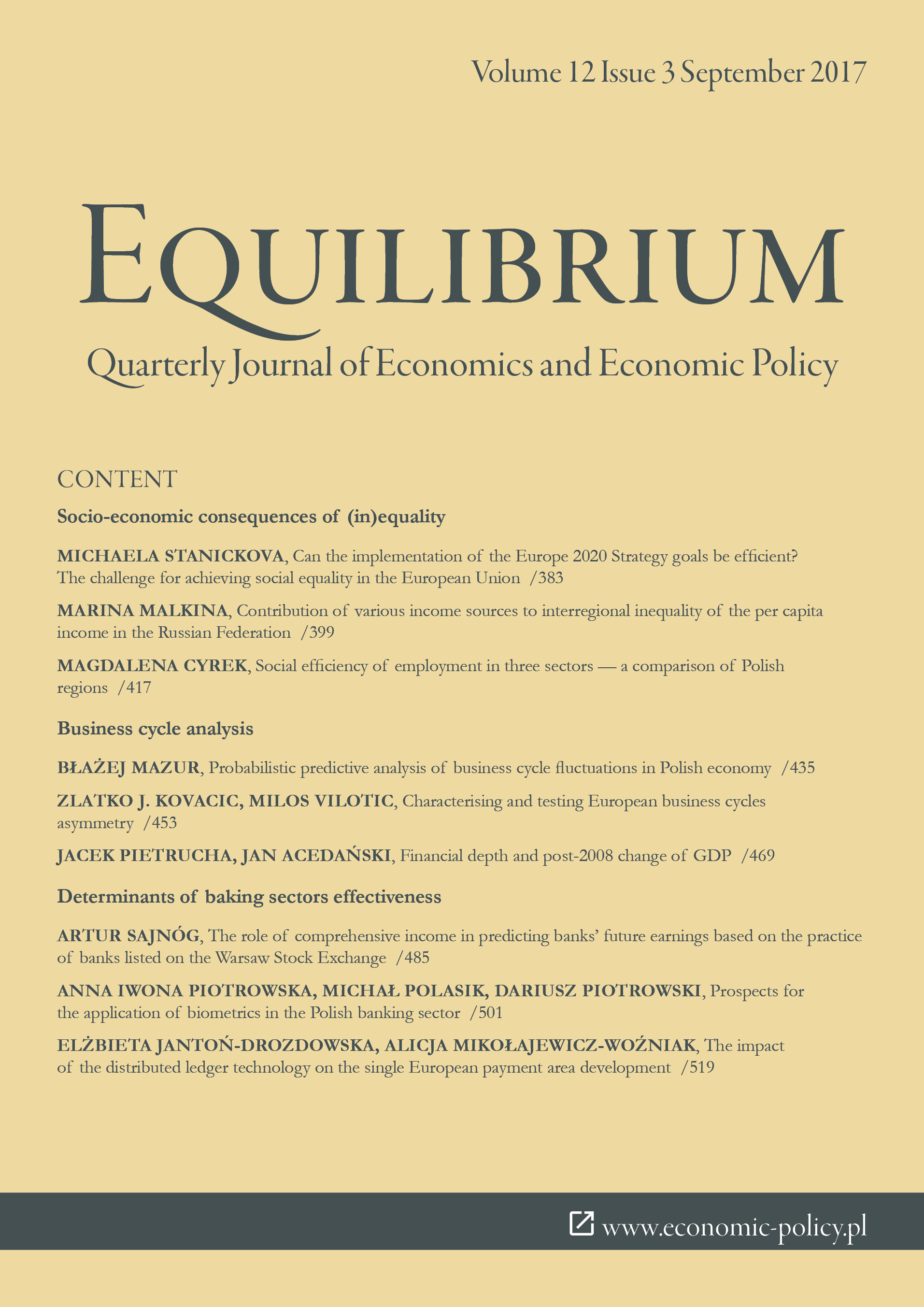 Can the implementation of the Europe 2020 Strategy goals be efficient? The challenge for achieving social equality in the European Union Cover Image
