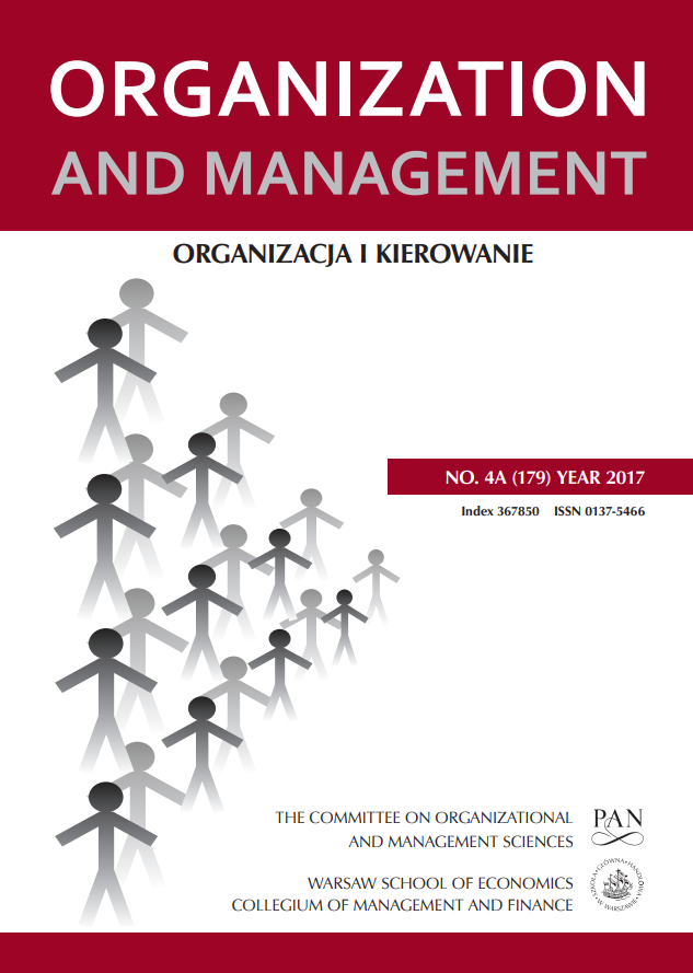 The Committee on Organizational and Management Sciences Polish Academy of Science Cover Image