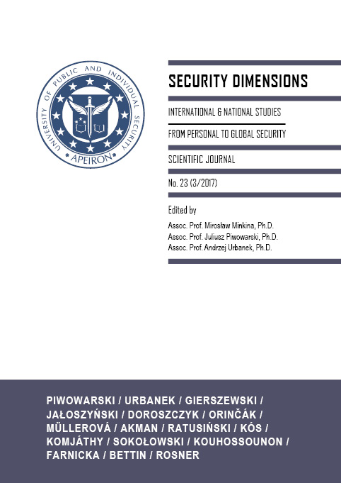 Personal Security: Current State and Development Prospects for the Reflection on Security of Individuals and Human Collectivities