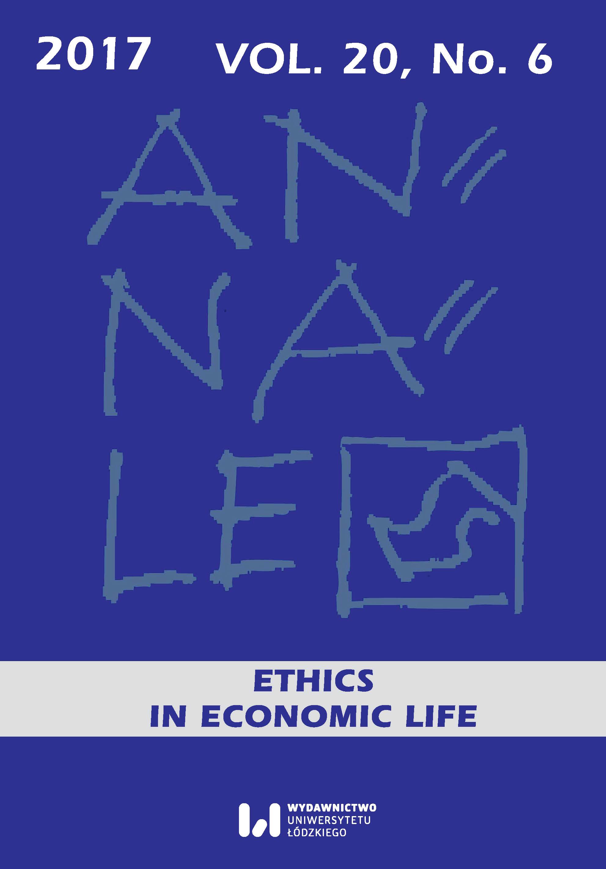 Economic process as institutionalization of values Karl Polanyi’s institutional theory and its ethical consequences Cover Image