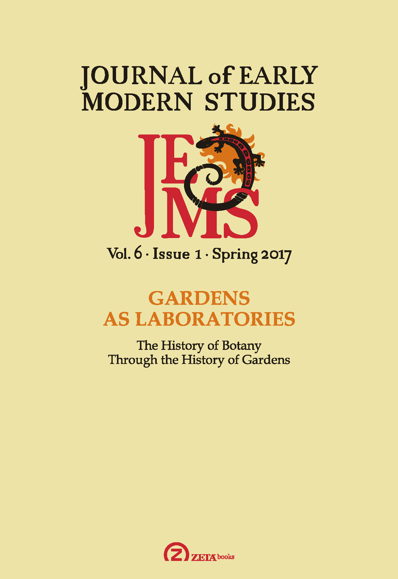 Introduction: Gardens as Laboratories. A History of Botanical Sciences