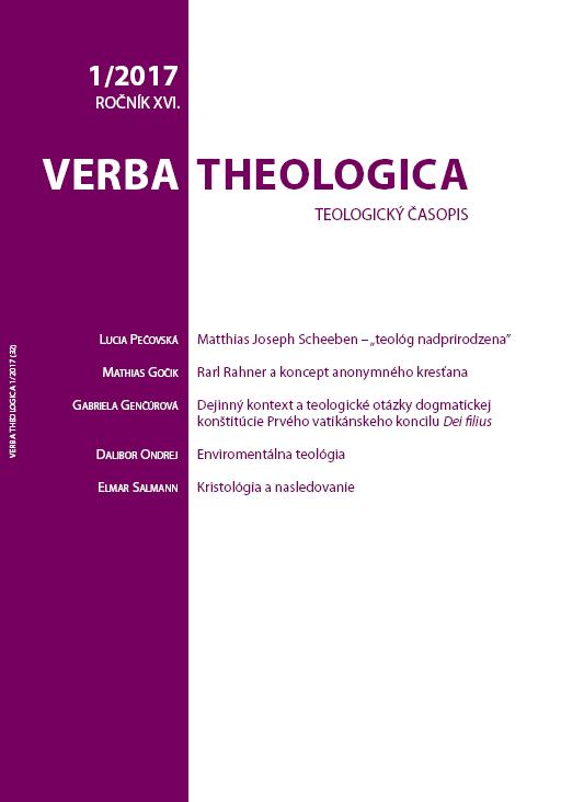 Dejinný kontext a teologické otázky dogmatickej konštitúcie Prvého vatikánskeho koncilu Dei filius