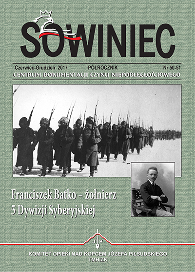 Franciszek Batko (1885‑1953): Nauczyciel, żołnierz, sybirak – szkic biograficzny