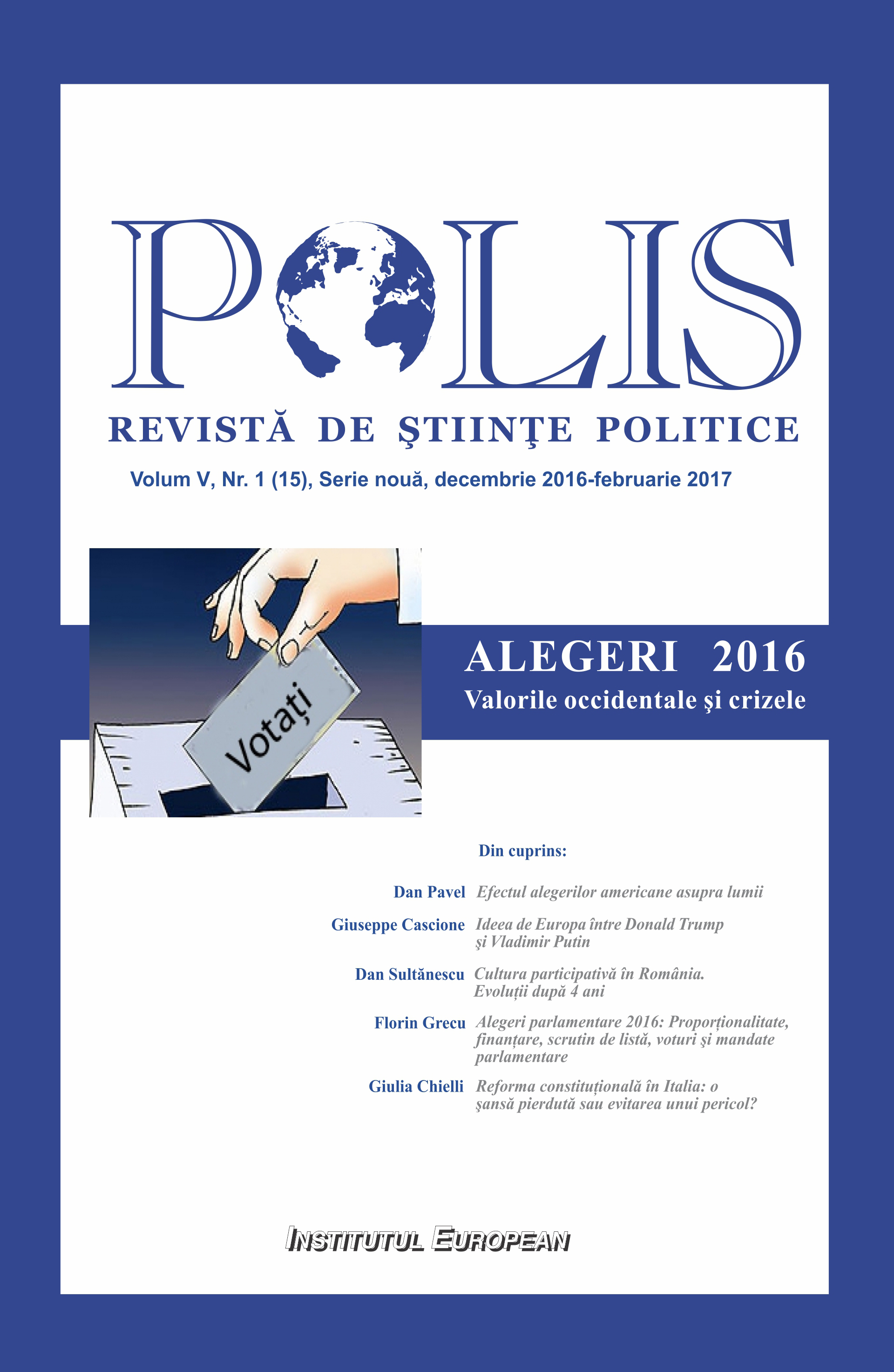 The Left-wing and Right-wing vote in 2016 in Romanian
elections. How much is the current vote share changing compared
to previous elections? Cover Image