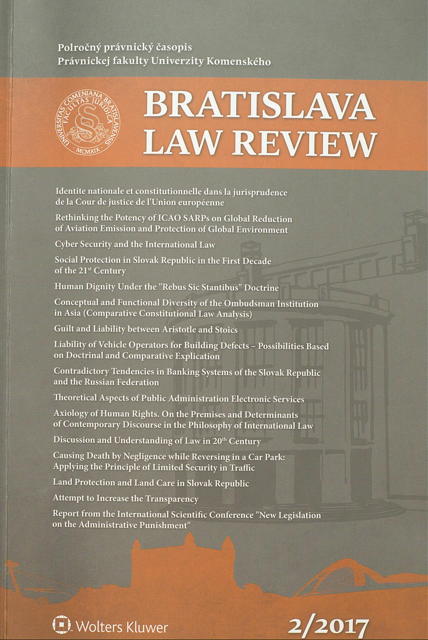 LIABILITY OF VEHICLE OPERATORS FOR BUILDING DEFECTS – POSSIBILITIES BASED ON DOCTRINAL AND COMPARATIVE EXPLICATION Cover Image