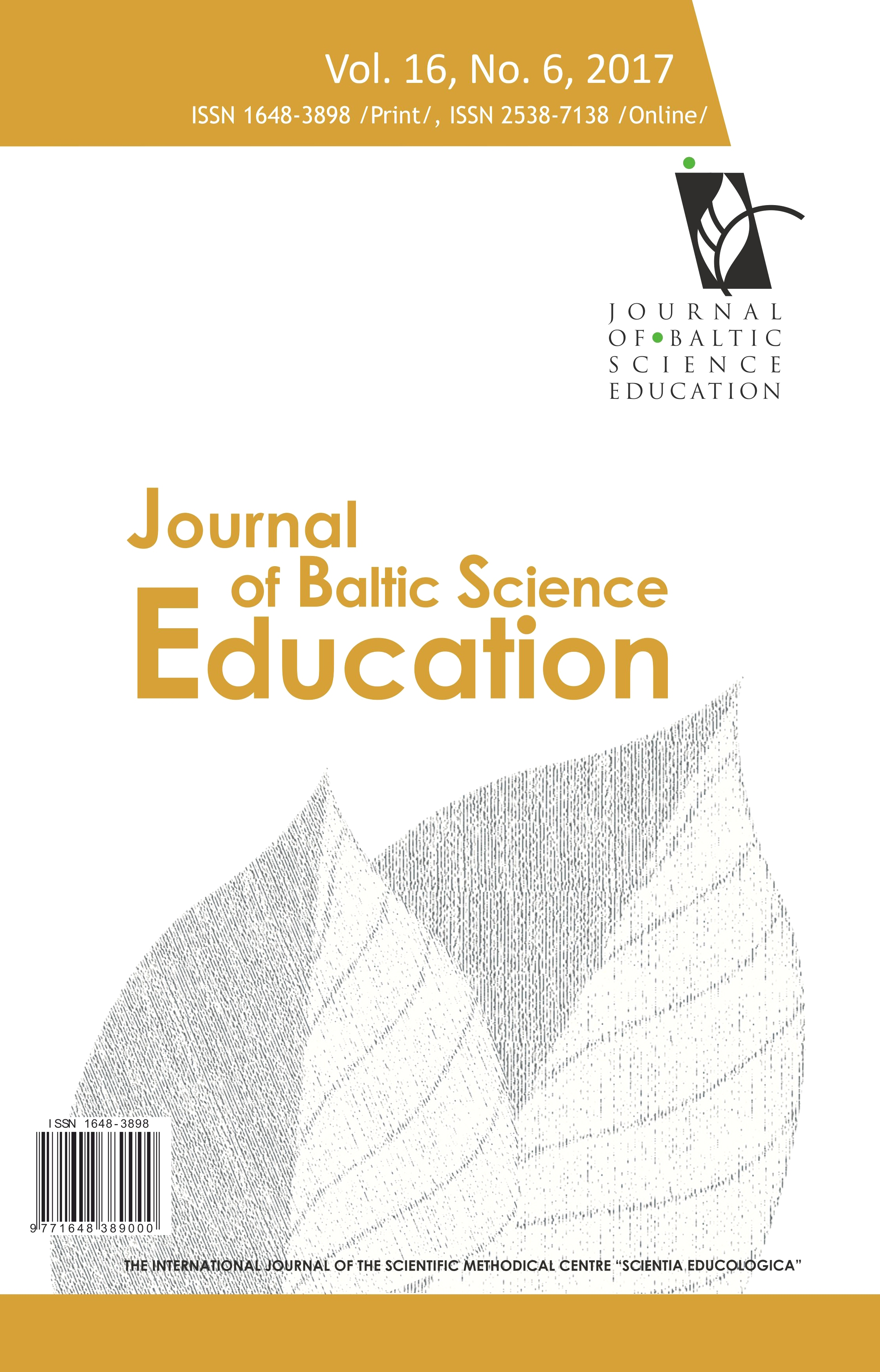IDENTIFYING AND APPLYING FACTORS CONSIDERED IMPORTANT IN STUDENTS’ EXPERIMENTAL DESIGN IN SCIENTIFIC OPEN INQUIRY Cover Image